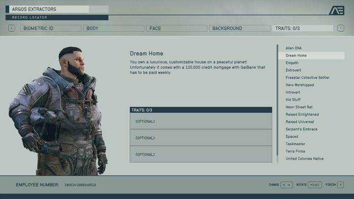 W pierwszej kolejności podczas tworzenia postaci, musicie wybrać cechę dom marzeń - Starfield: Dom marzeń - solucja, opis przejścia - Starfield - poradnik do gry