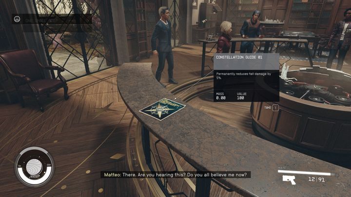 Warto podczas wysłuchiwania towarzyszy w Loży, podnieść jeden przedmiot, mianowicie Przewodnik konstelacji 01 - Starfield: Mały krok - solucja, opis przejścia - Starfield - poradnik do gry