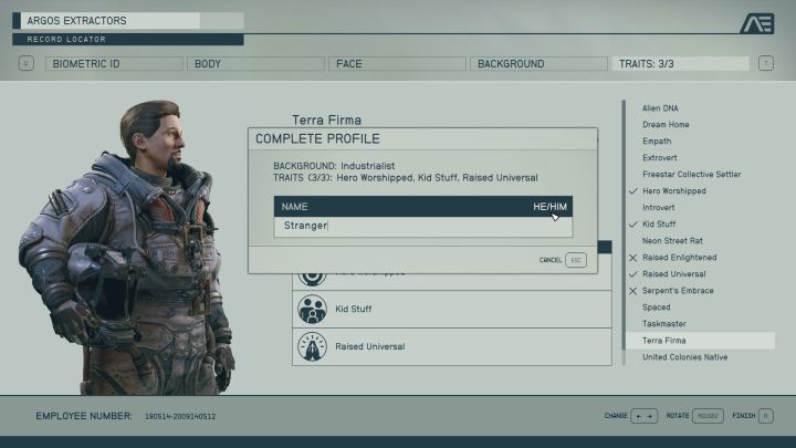 Ostatni krok to nazwanie swojej postaci - Starfield: Kreator postaci - Starfield - poradnik do gry