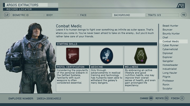 Przeszłość Waszego bohatera musicie wybrać w kreatorze postaci - Starfield: Najlepszy start - Starfield - poradnik do gry