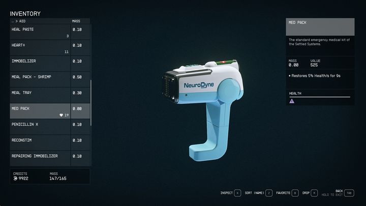 Uleczyć możecie się również podczas odpoczynku w łóżku - Starfield: Jak leczyć postać? - Starfield - poradnik do gry