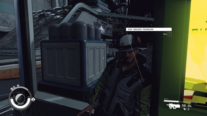 Technik usług okrętowych znajduje się blisko miejsca lądowania Waszego statku kosmicznego - Starfield: Handlarze i sklepy - Nowa Atlantyda - Starfield - poradnik do gry