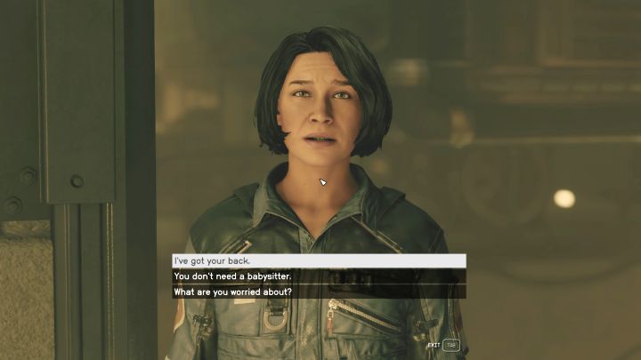 Jeśli Waszym towarzyszem jest robot Vasco to może on zablokować wyjście z pomieszczenia z Louisą - Starfield: Zmienne prądy - solucja, opis przejścia - Starfield - poradnik do gry