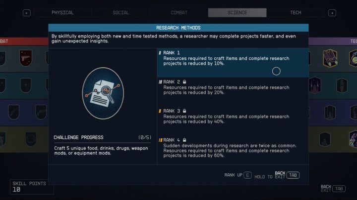 Jeśli chcecie wytwarzać nowe, przydatne przedmioty, to warto zainwestować w kilka konkretnych umiejętności - Starfield: Crafting - Starfield - poradnik do gry