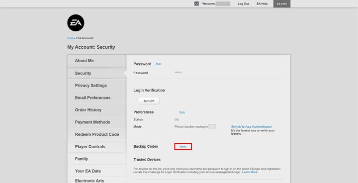 Po potwierdzeniu swojej tożsamości, które uzyskamy poprzez wpisanie kodu który przyszedł nam na e-mail, otrzymujemy dziesięć kodów zapasowych, które zachowujemy i używamy po starcie aplikacji Web App - EA Sports FC: Jak uzyskać przewagę w Ultimate Team? - EA Sports FC 24 - poradnik do gry