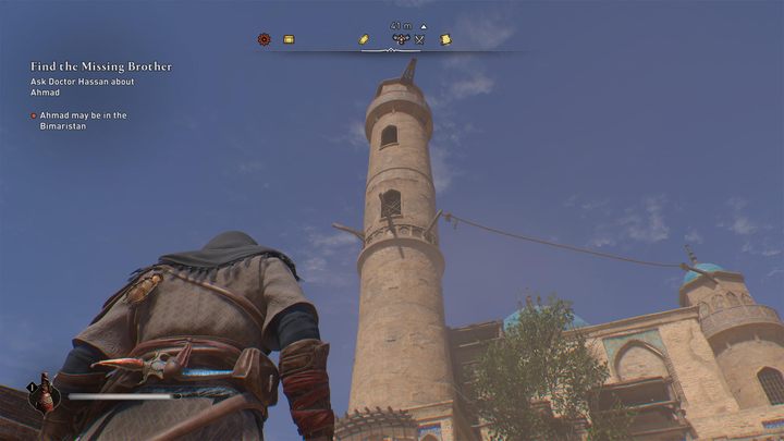 Punkty widokowe rozpoznacie po wysokiej konstrukcji oraz ikonie orła na mapie - AC Mirage: Jak działa szybka podróż? - AC Mirage - poradnik do gry