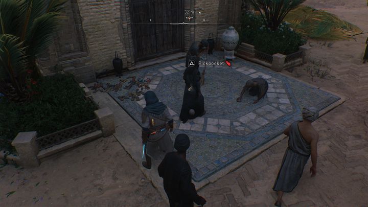 By dokonać skutecznego przejęcia dóbr, zlokalizujcie swój cel wśród tłumów przemierzających ulice Bagdadu, a następnie zbliżcie się do niego od strony pleców - AC Mirage: Jak kraść? - AC Mirage - poradnik do gry