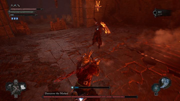 Za każdym razem, gdy zdrowie bossa spadnie o około 15-20%, zyska ona znak piekielny nad swoją głową - Lords of the Fallen: Jak pokonać bossa Damarose Naznaczona? - Lords of the Fallen - poradnik do gry