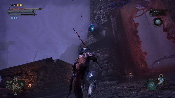 Na końcu mostu zauważycie ciało, które musicie wyrwać przy pomocy latarni - Lords of the Fallen: Jak pokonać bossa Adyr, Samotny Wygnaniec? - Lords of the Fallen - poradnik do gry
