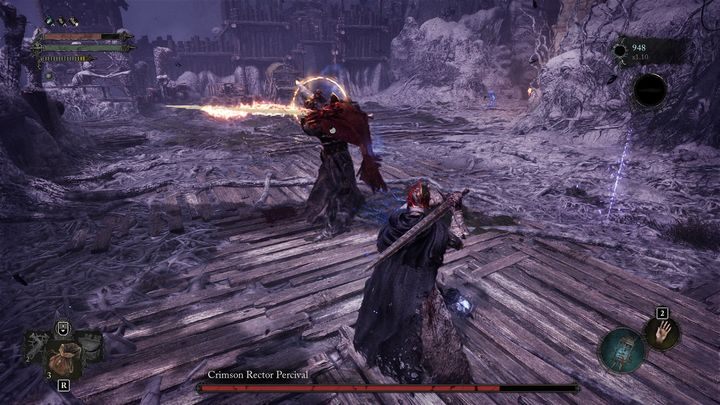 Jego najdłuższa seria ataków to wyprowadzenie trzech ciosów - Lords of the Fallen: Jak pokonać bossa Karmazynowy rektor Percival? - Lords of the Fallen - poradnik do gry