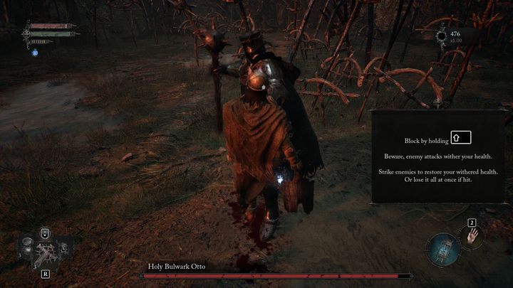 Bosss może próbować was chwycić, co zasygnalizuje uderzeniem się w piersi - Lords of the Fallen: Jak pokonać bossa Święty szaniec Otto? - Lords of the Fallen - poradnik do gry