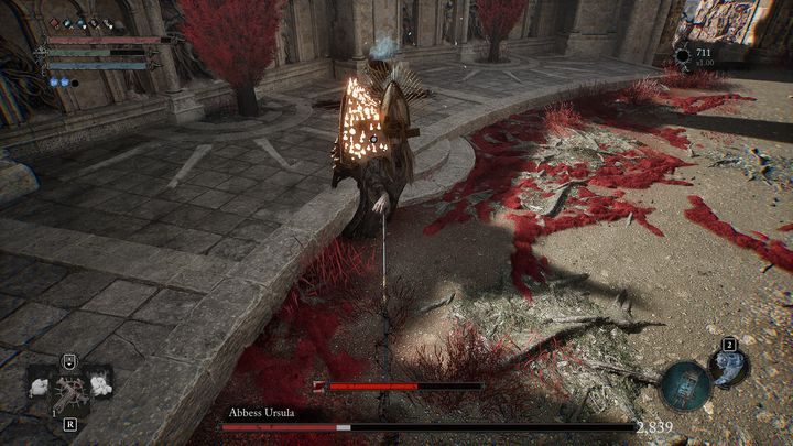 Bossowi bardzo łatwo przerwać ataki, więc jeśli posiadacie ciężką broń, to jeden mocny atak może wyprowadzić ją z równowagi - Lords of the Fallen: Jak pokonać bossa Ursula, matka przełożona? - Lords of the Fallen - poradnik do gry