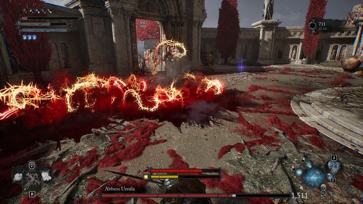 Jeśli podejdziecie blisko, przejdzie do walki wręcz - Lords of the Fallen: Jak pokonać bossa Ursula, matka przełożona? - Lords of the Fallen - poradnik do gry