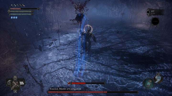 Jednym z groźniejszych ataków jest linearne pchnięcie swoją bronią - Lords of the Fallen: Jak pokonać bossa Tancred, Najwyższy Karciciel - Lords of the Fallen - poradnik do gry