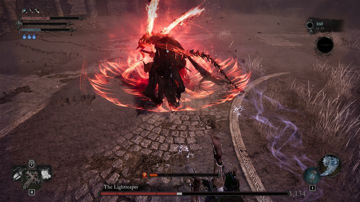 3 faza jest najbardziej wymagająca, gdyż wtedy boss zyskuje nowe ataki, a do tego zadaje spore obrażenia od ognia - Lords of the Fallen: Jak pokonać bossa Żniwiarz Światła? - Lords of the Fallen - poradnik do gry