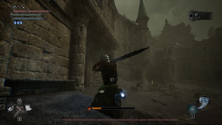 Po wejściu na arenę, w pierwszej kolejności pójdźcie w stronę budynków znajdujących się po lewej stronie - Lords of the Fallen: Jak pokonać bossa Żniwiarz Światła? - Lords of the Fallen - poradnik do gry
