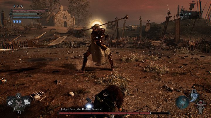 Po wejściu na arenę na krótki czas nastanie mgła, która utrudni widoczność - Lords of the Fallen: Jak pokonać bossa Sędzia i Kapłanka, Strażniczka Blasku? - Lords of the Fallen - poradnik do gry