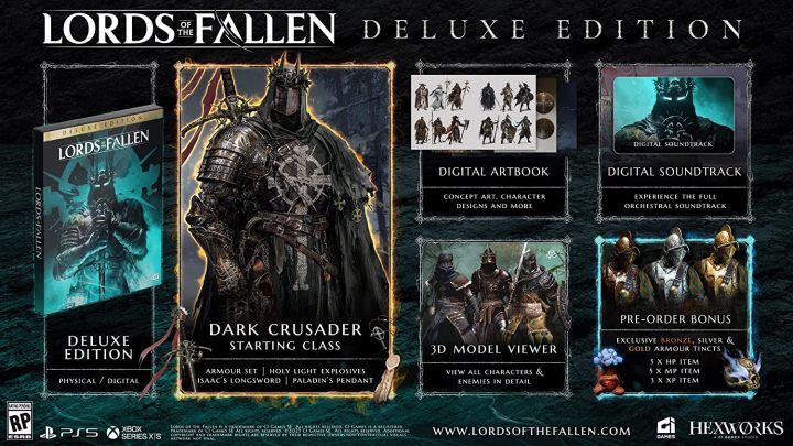Edycję Deluxe Edition można nabyć w wersji cyfrowej lub pudełkowej - ta druga dotyczy wyłącznie konsol PlayStation 5 oraz Xbox Series X - Lords of the Fallen: Edycje gry - Lords of the Fallen - poradnik do gry