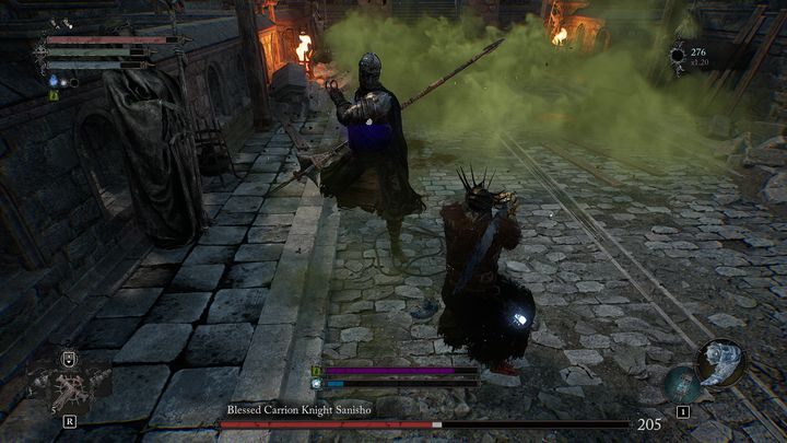 Gdy boss będzie miał połowę zdrowia, może on spowić cały most toksyczną chmurą - Lords of the Fallen: Jak pokonać bossa Błogosławiony rycerz rozkładu Sanisho? - Lords of the Fallen - poradnik do gry