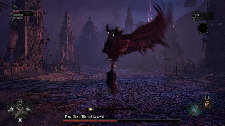 Uważajcie, gdy Pieta, Odrodzona w Błogosławieństwie wbije swój miecz w ziemie, a następnie po krótkiej chwili ponownie pojawi się światło w miejscu uderzenia - Lords of the Fallen: Jak pokonać Pieta, Odrodzona w Błogosławieństwie? - Lords of the Fallen - poradnik do gry