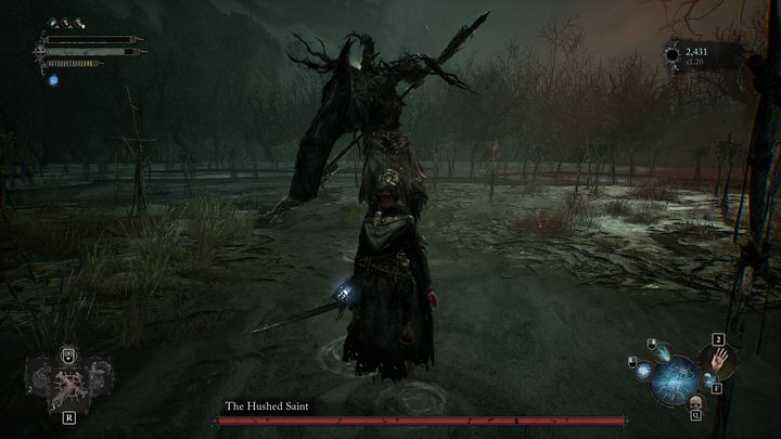 Standardową serią ataków Uciszonego Świętego są 2 ciosy tarczą, a następnie atak włócznią - Lords of the Fallen: Jak pokonać bossa Uciszony Święty? - Lords of the Fallen - poradnik do gry