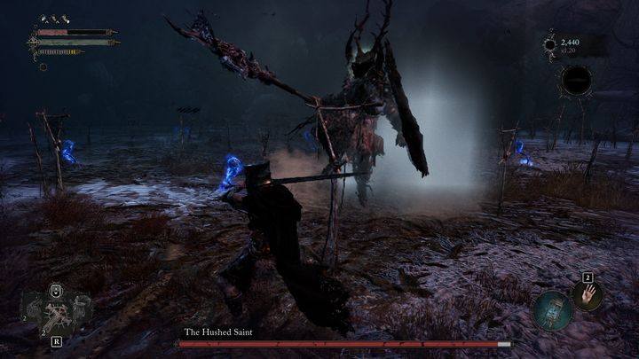 Boss może również chować się w ziemi i wyskakiwać po pewnym czasie - Lords of the Fallen: Jak pokonać bossa Uciszony Święty? - Lords of the Fallen - poradnik do gry