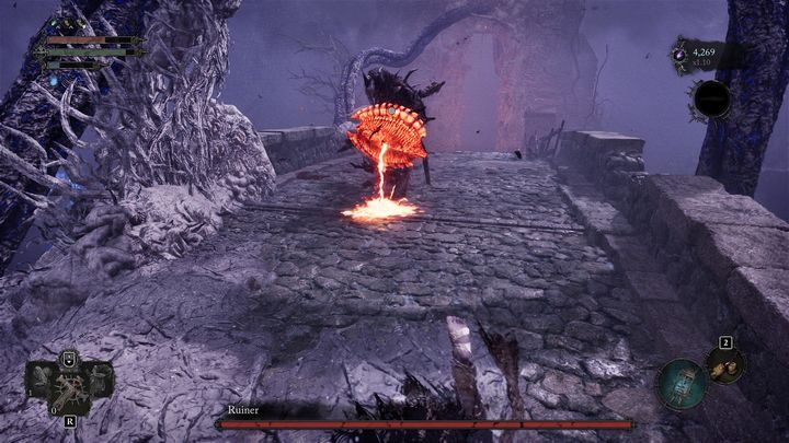 Poza standardowymi atakami, może on wylać lawę ze swojej tarczy na ziemię - Lords of the Fallen: Jak pokonać bossa Burzyciel? - Lords of the Fallen - poradnik do gry