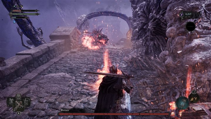 Gdy boss uderzy nogą w ziemię, stworzy dwa pola minowe, które po chwili wybuchną - Lords of the Fallen: Jak pokonać bossa Burzyciel? - Lords of the Fallen - poradnik do gry