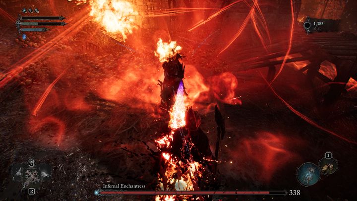 Boss może również cisnąć kulą płomieni, która porusza się w bardzo szybkim tempie - Lords of the Fallen: Jak pokonać bossa Piekielna Zaklinaczka? - Lords of the Fallen - poradnik do gry
