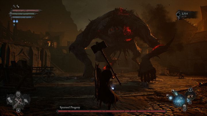 Pierwsza faza odbywa się na dolnej części areny - Lords of the Fallen: Jak pokonać bossa Wzgardzony potomek? - Lords of the Fallen - poradnik do gry