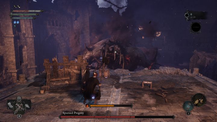 Poza standardowymi, powolnymi, jednakże bardzo bolesnymi atakami, boss może trzykrotnie machnąć swoim językiem przypominającym dłoń - Lords of the Fallen: Jak pokonać bossa Wzgardzony potomek? - Lords of the Fallen - poradnik do gry