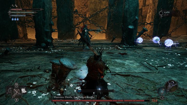 Jeśli się nieco oddalicie, zacznie Was ostrzeliwać z kuszy - Lords of the Fallen: Jak pokonać bossa Dręczycielka Dervla, Zaprzysiężony Rycerz? - Lords of the Fallen - poradnik do gry