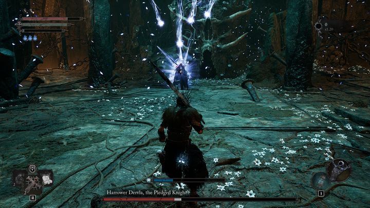 Gdy zdrowie bossa spadnie do niebezpiecznego poziomu, wycofa się i zacznie wchłaniać dusze - Lords of the Fallen: Jak pokonać bossa Dręczycielka Dervla, Zaprzysiężony Rycerz? - Lords of the Fallen - poradnik do gry