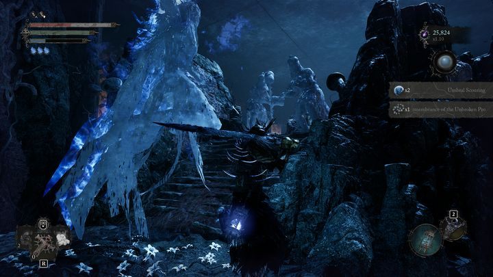 Na górnym piętrze areny w świecie Umbralu znajduje się Piętno Umbralu - Lords of the Fallen: Jak pokonać bossa Dręczycielka Dervla, Zaprzysiężony Rycerz? - Lords of the Fallen - poradnik do gry