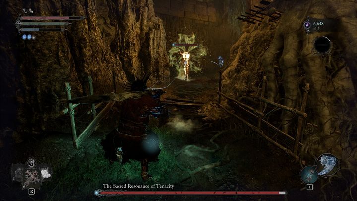 Święty Rezonans Uporu, poza standardowymi atakami, które łatwo ominąć, może skorzystać z przeróżnych zaklęć blasku - Lords of the Fallen: Jak pokonać bossa Święty Rezonans Uporu? - Lords of the Fallen - poradnik do gry