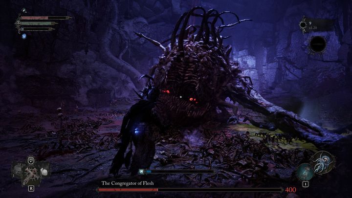 Gdy boss odskoczy do tyłu, a następnie z jego paszczy zacznie wyłaniać się czarny dym, oznaczać to będzie, że przygotowuje się on do szarży - Lords of the Fallen: Jak pokonać bossa Kongregacja ciała? - Lords of the Fallen - poradnik do gry