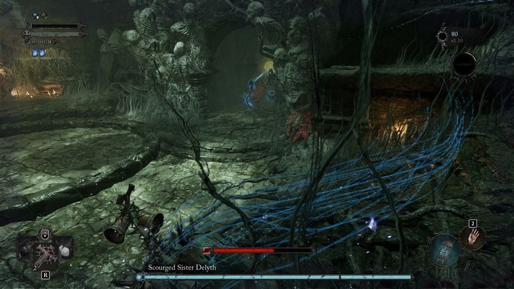 Możecie również ją sprowokować do tego, aby podeszła do Wasi zejdźcie szybko na dół - Lords of the Fallen: Jak pokonać bossa Strapiona siostra Delyth? - Lords of the Fallen - poradnik do gry