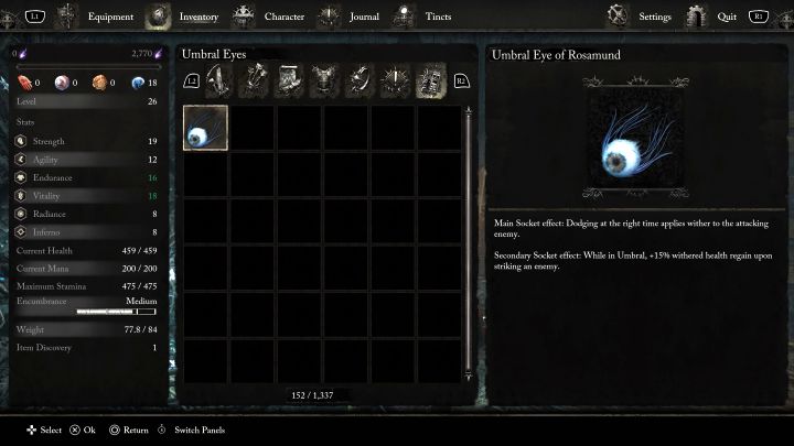 Sposób odblokowania: Zbierz wszystkie oczy Umbralu - Lords of the Fallen: Trofea / Osiągnięcia - lista wszystkich, poradnik trofeowy - Lords of the Fallen - poradnik do gry