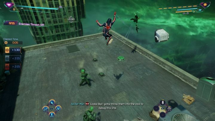 W tym Mysterium musicie zrzucić 15 przeciwników z dachu budynku - Spider Man 2: Wszystkie Mysteria - Grand Finale - Spider Man 2 - poradnik do gry