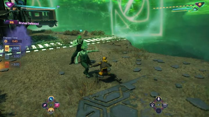 To zadanie polega na pokonaniu 6 silnych przeciwników dodatkowo uważając na nadjeżdżające pociągi - Spider Man 2: Wszystkie Mysteria - Grand Finale - Spider Man 2 - poradnik do gry