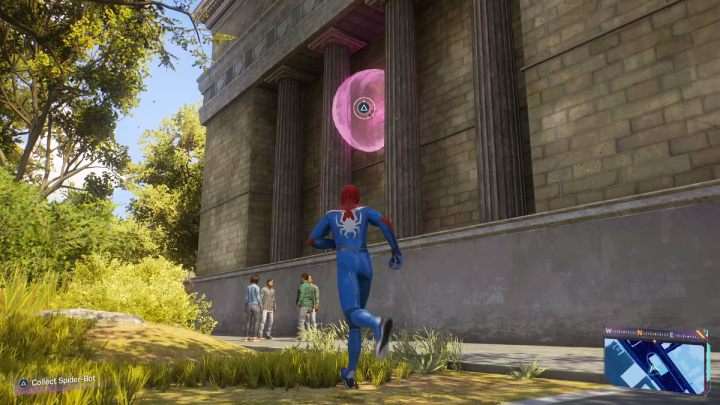 Tego Spider Bota znajdziecie na tyłach budynku, między filarami - Spider Man 2: Wszystkie Spider Boty lokacje - Spider Man 2 - poradnik do gry