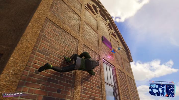 Ten Spider Bot jest przy dachu budynku - Spider Man 2: Wszystkie Spider Boty lokacje - Spider Man 2 - poradnik do gry
