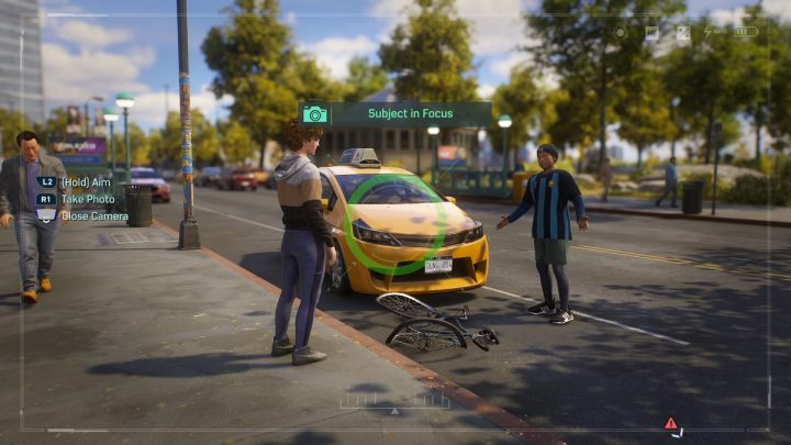 Zróbcie zdjęcie zderzenia roweru z taxi na południu Financial District - Spider Man 2: Wszystkie szanse na zdjęcia - lokacje - Spider Man 2 - poradnik do gry