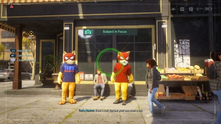 Zróbcie zdjęcie dwójce ludzi przebranych za koty przed sklepem - Spider Man 2: Wszystkie szanse na zdjęcia - lokacje - Spider Man 2 - poradnik do gry