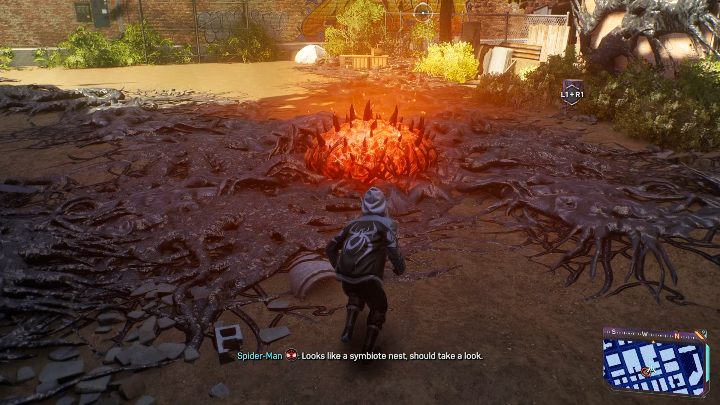Brońcie gniazdo symbiontów w centralnej części Harlemu przez 1 minutę i 30 sekund, żeby zaliczyć znajdźkę - Spider Man 2: Wszystkie gniazda symbiontów - lokacje - Spider Man 2 - poradnik do gry