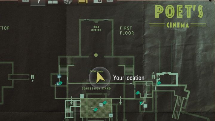 Pod sam koniec sekwencji w kinie, odnajdziecie kolejne Echo w holu głównym - Alan Wake 2: Wszystkie Echa - Alan - Alan Wake 2 - poradnik do gry