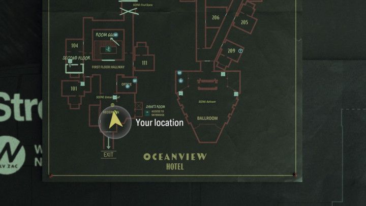 Po ucieczce przed Duchem mroku z pokoju 666 i powrocie na parter hotelu, w lobby odnajdziecie kolejne Echo - Alan Wake 2: Wszystkie Echa - Alan - Alan Wake 2 - poradnik do gry