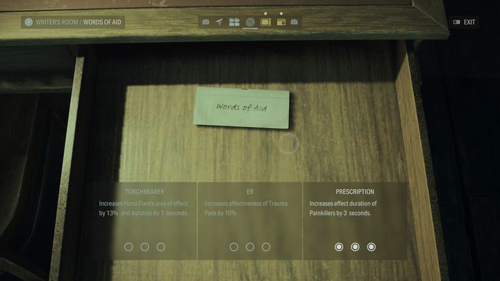 W przypadku Słów wsparcia polecamy w szczególności umiejętność Recepta - Alan Wake 2: Najlepsze ulepszenia Słów mocy - Alan Wake 2 - poradnik do gry