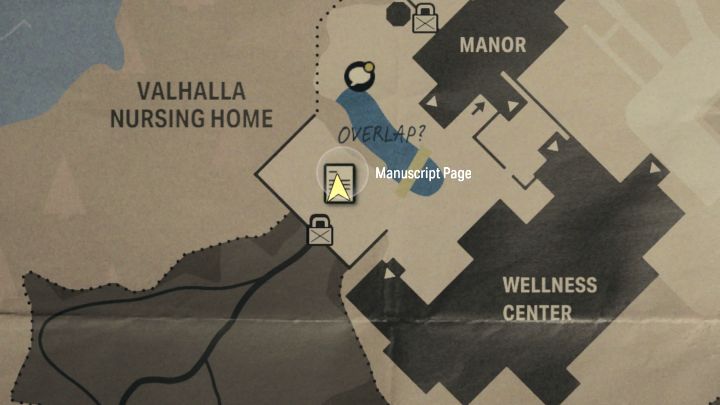 Strona jest w altance przed Domem opieki Walhalla - Alan Wake 2: Wszystkie strony maszynopisu - Return 5-7 - Alan Wake 2 - poradnik do gry