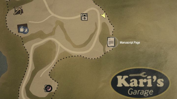 Strona maszynopisu jest we wschodniej części lasu na mapie Watery - Alan Wake 2: Wszystkie strony maszynopisu - Return 1-3 - Alan Wake 2 - poradnik do gry